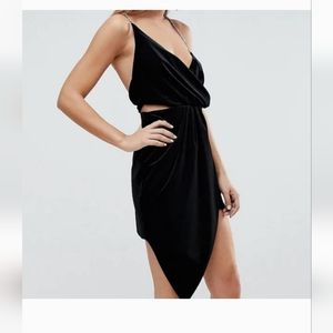 Asos velvet asymmetrical dress size 12